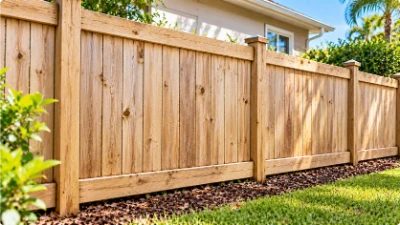 Clean wood privacy fence after exterior washing